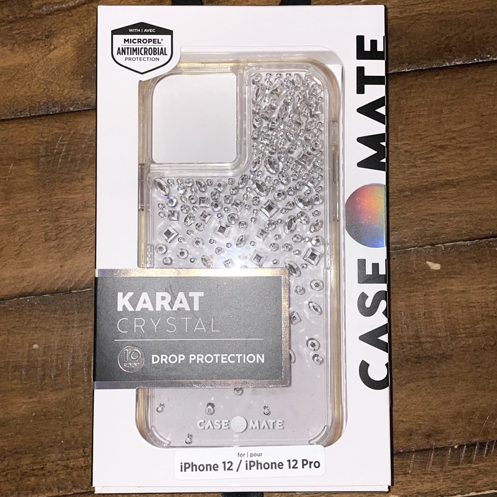 Case-Mate Karat Crystal iPhone Case with suction glitter pop socket